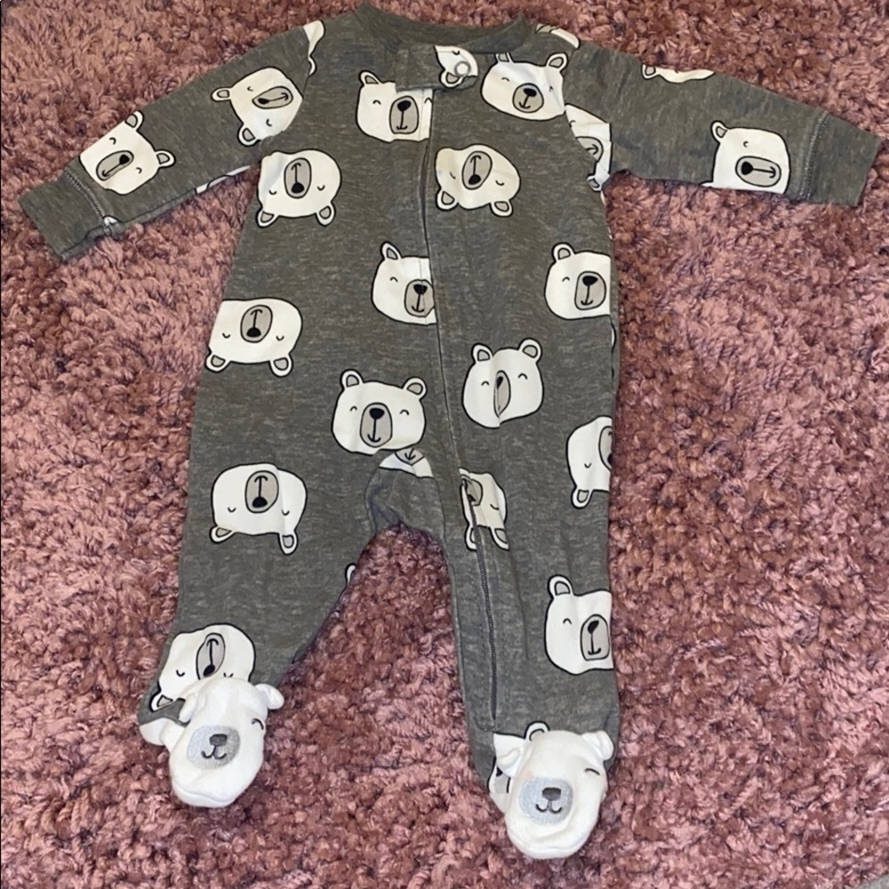 Zip up footie pajamas